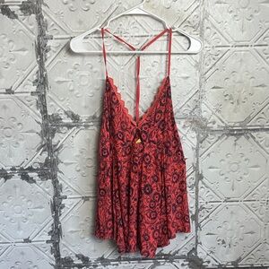 Free people patterned flowy tank